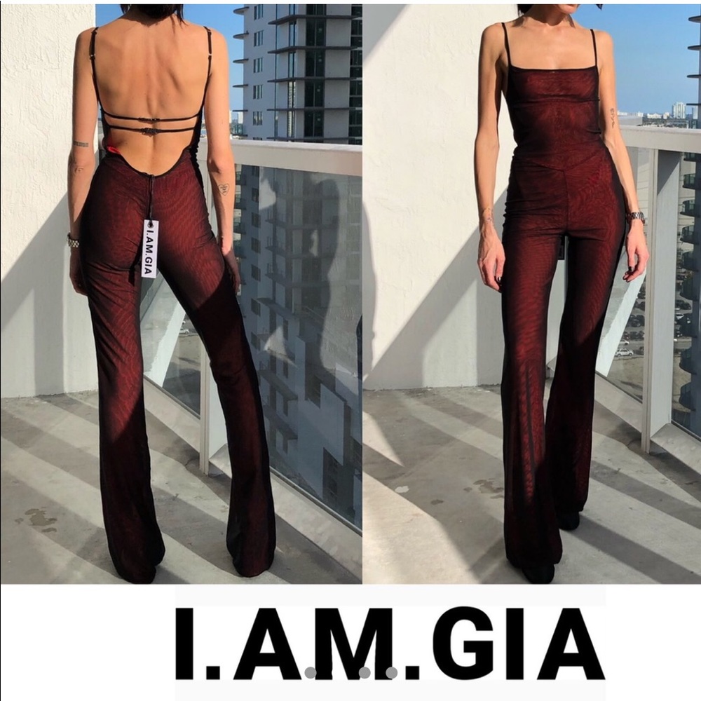 I.AM.GIA Burgundy Jumpsuit